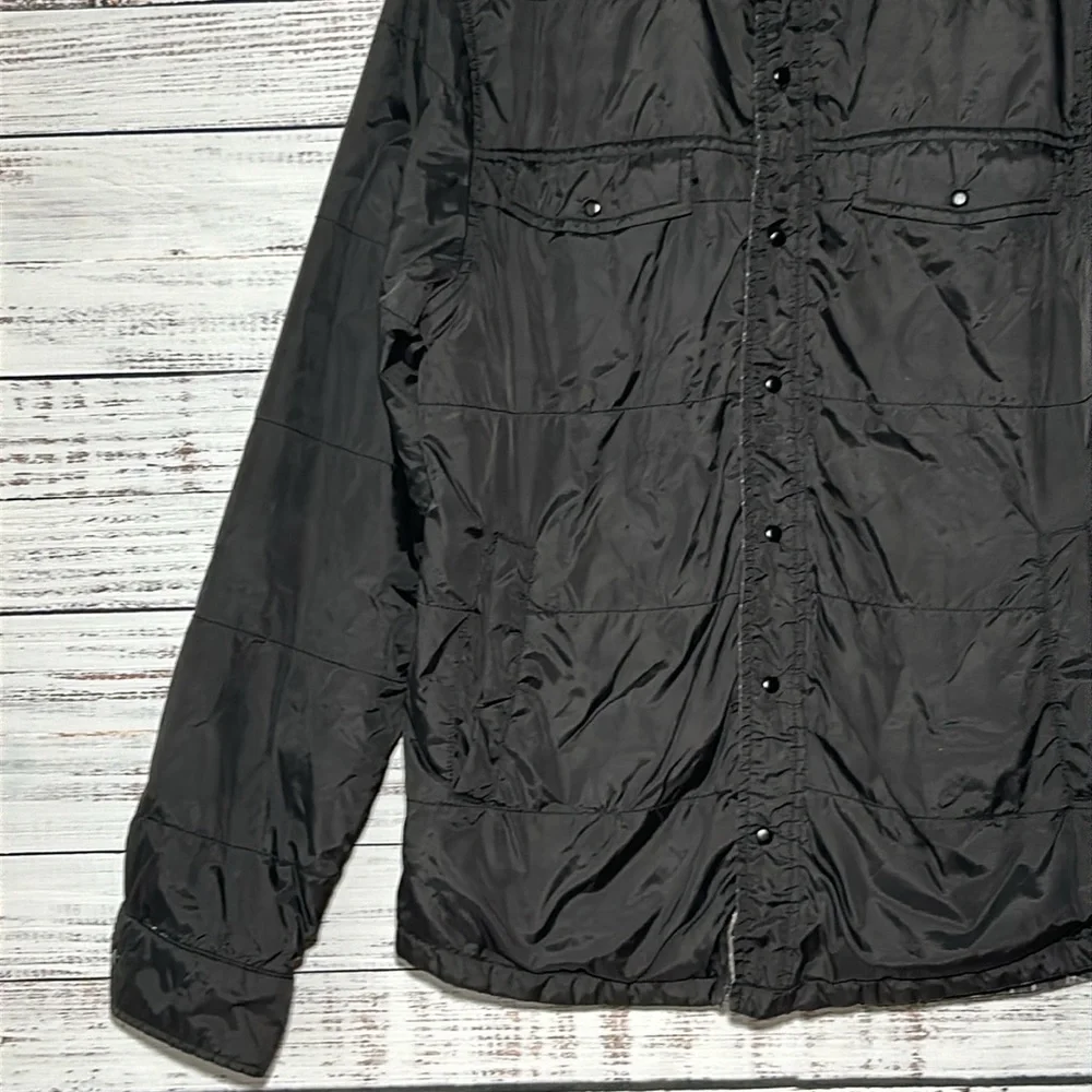 Prana Men's Jacket black and purple plaid Small
